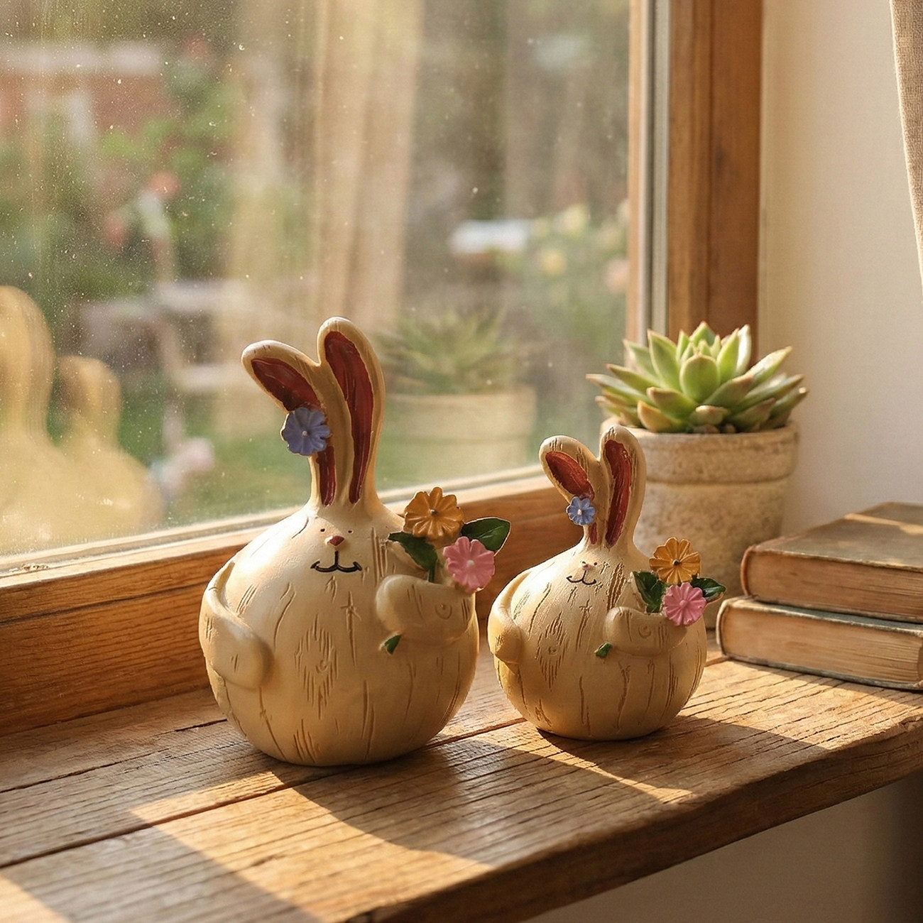 新房家居田园装饰品 树脂大蒜兔胖胖兔娃娃摆件 情侣长耳兔子摆设,淘宝优惠券,粉丝福利购,淘宝优惠卷