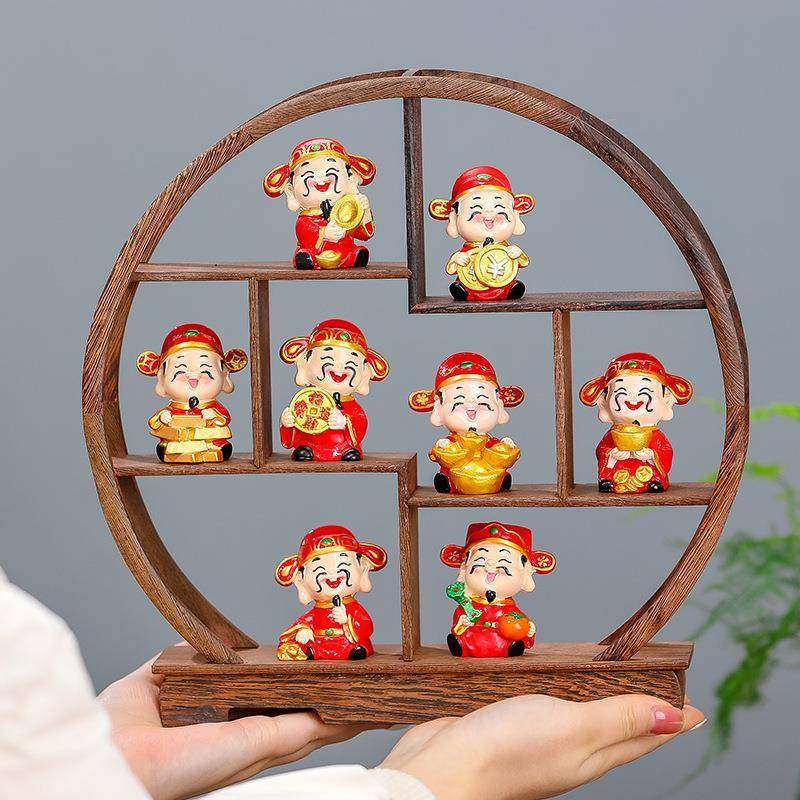 五路财神家居玄关店铺开业乔迁新居家装饰品小财神酒柜电视柜摆台,淘宝优惠券,粉丝福利购,淘宝优惠卷