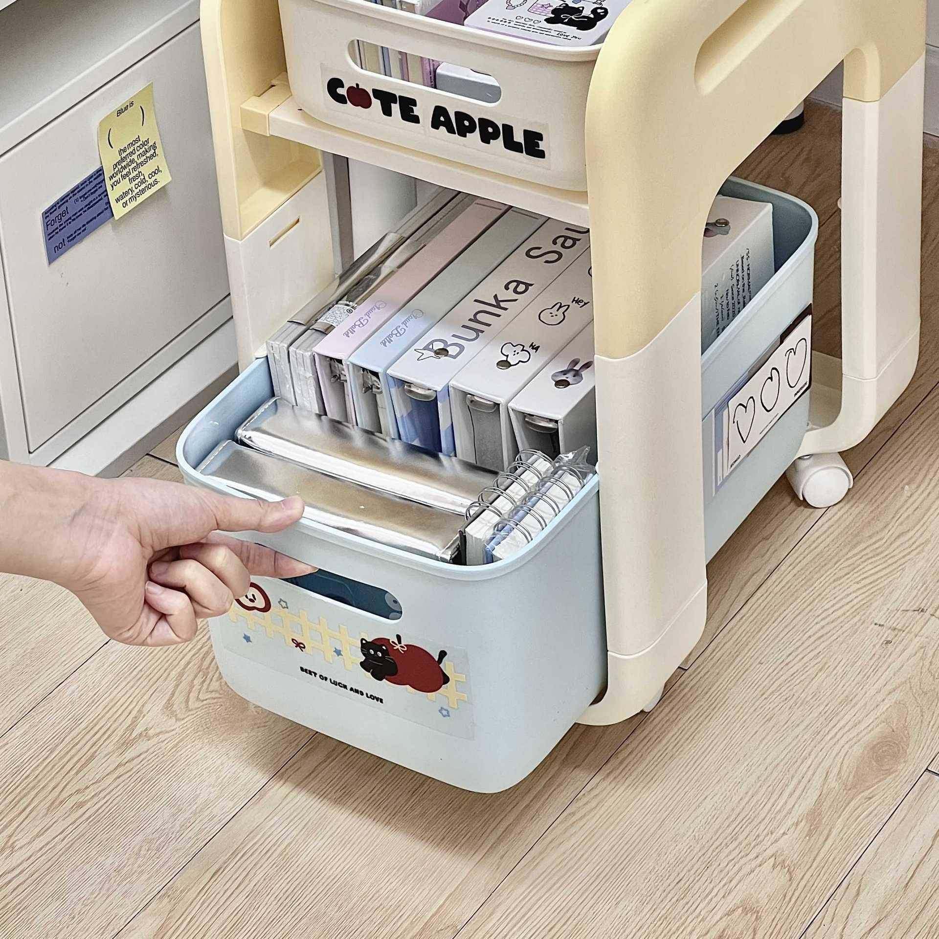 小推车置物架办公室学生放书包架桌下书架办公桌收纳柜工位收纳架,淘宝优惠券,粉丝福利购,淘宝优惠卷