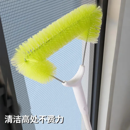长柄伸缩纱窗刷家用双面清洗除尘刷加长窗户免拆卸大扫除清洁刷 - 图1
