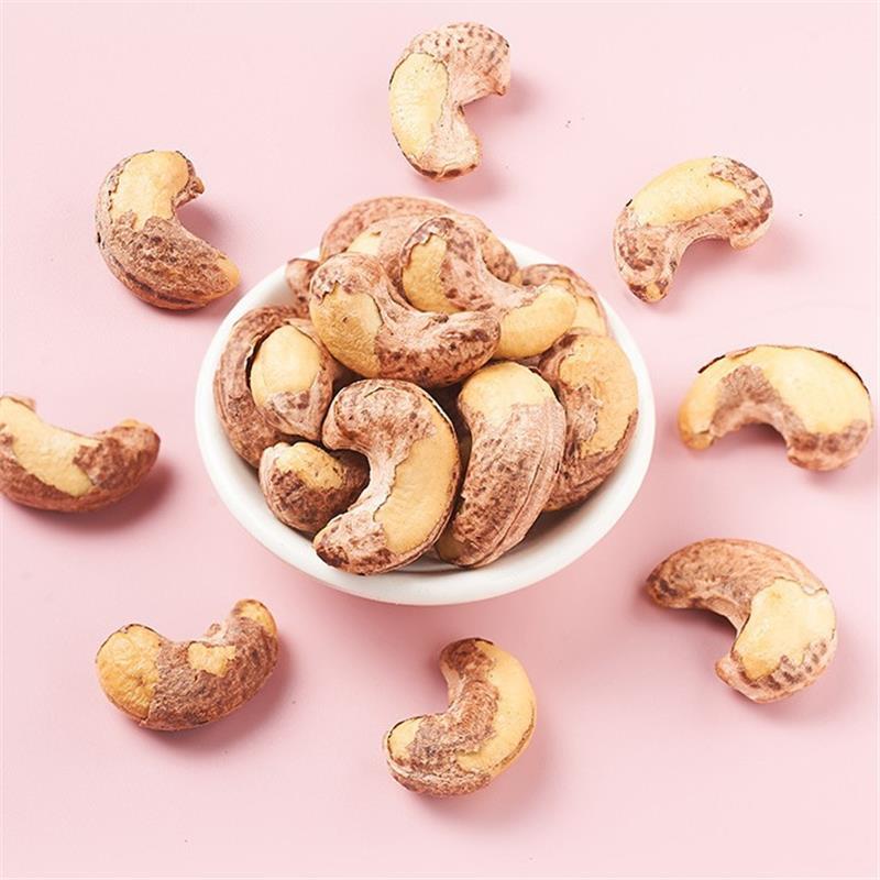 带皮紫衣腰果仁大颗粒200g原味盐焗炭烧紫皮坚果干果零食酥脆 - 图2