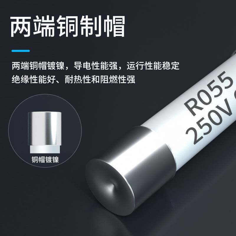 R055熔断器保险丝管RO54熔芯R058陶瓷250V芯子1A2A3A6A8A10A20A30 - 图1