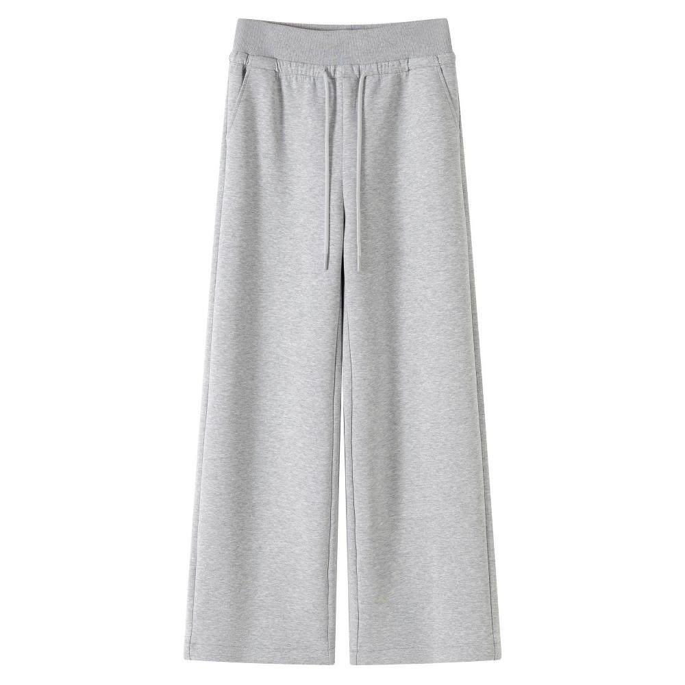 香港黄色阔腿裤女秋冬2025新款高腰显瘦运动裤宽松直筒弯刀休闲裤,淘宝优惠券,粉丝福利购,淘宝优惠卷