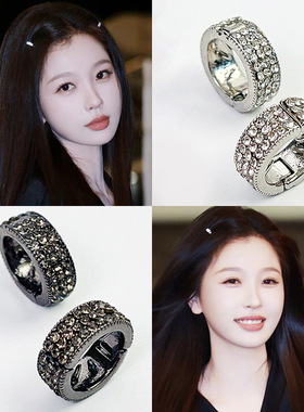 Jennie虞书欣明星同款金属发扣圆形编发卡韩系脏辫发环头饰女百搭