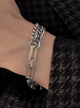 双层拼接手链ins小众设计高级感