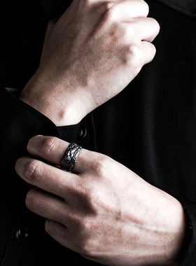 复古断层戒指男款暗黑风小众个性