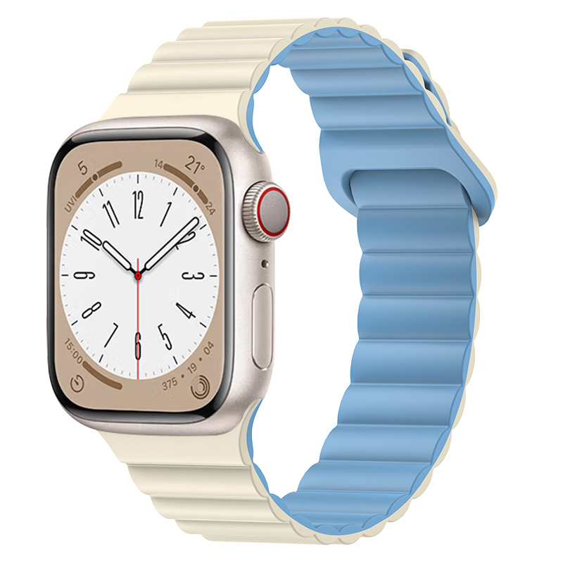 水霖适用苹果手表s9通用iwatch表带applewatch秋冬s8硅胶S7运动男款7磁吸S6创意6代SE女款ultra新款穿戴简单 - 图3