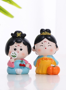 古风仕女工位装饰摆件