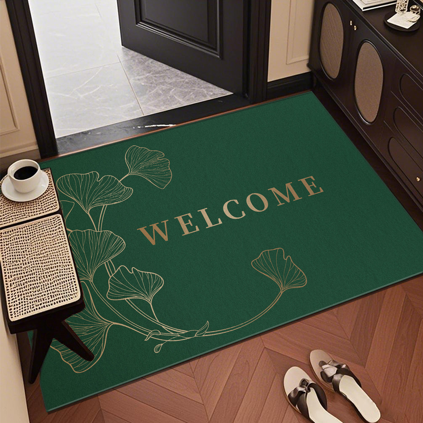 2026新款高级绿色门口进门地垫入户门垫客厅玄关脚垫定制入门地毯,淘宝优惠券,粉丝福利购,淘宝优惠卷