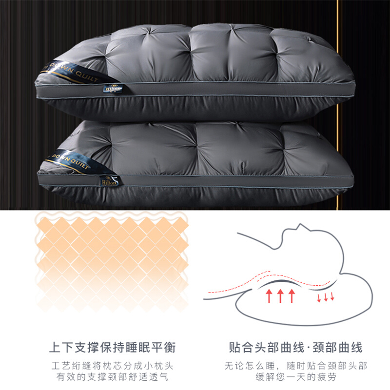 五星级酒店专用枕头枕芯成人单人护颈椎助眠不塌陷不变形压缩包装