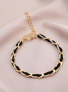 Chain bracelet girl网红设计感炼条手錬女欧美覆古小香风手錬