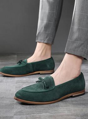 Genuine Leather Loafers Men Driving Shoes 大码男皮鞋