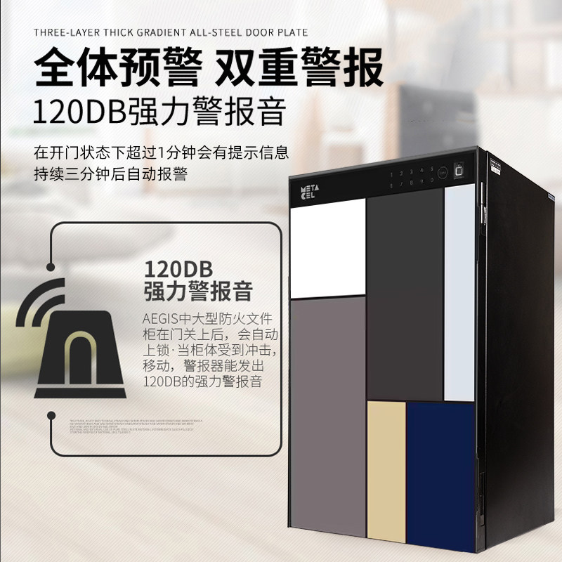 LUCELL乐喜尔韩国原装进口家用保险柜防火防盗隐藏式衣柜保险柜耐高温保险箱100CM商用办公家用小型指纹密码 - 图0
