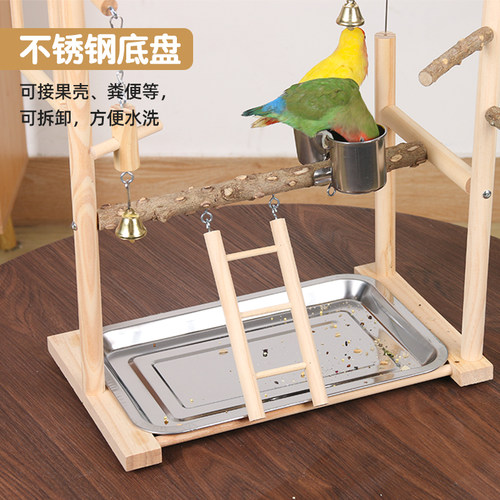 我和它鹦鹉站杆站架玄凤桌面站台虎皮互动鸟笼牡丹攀爬玩具花椒木 - 图2