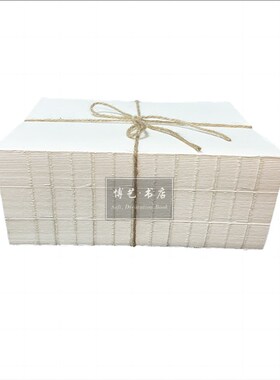 米白色书捆新中式样板间书房茶室博古架装饰线装麻绳仿真道具假书