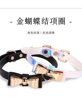 Midnight Diary蝴蝶结项圈choker颈环牵引绳高级感辣妹k9拍照道具
