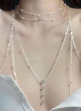 胸链比基尼bikini锁骨身体链子饰品性感性感项链女配饰欧美潮链条