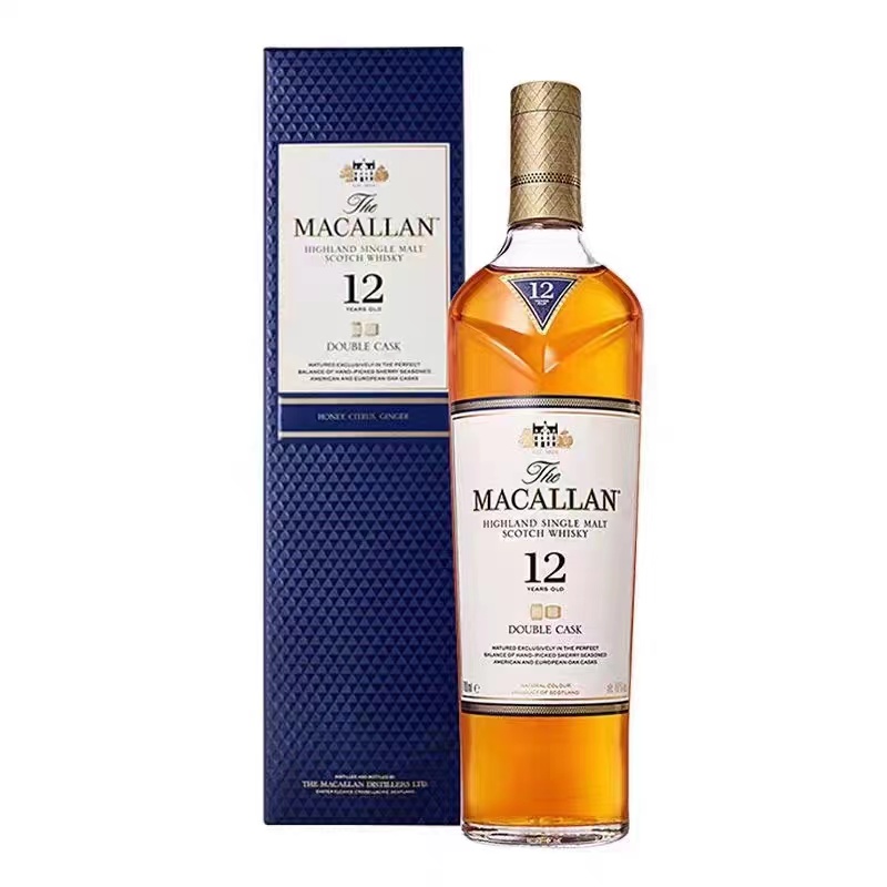 Macallan麦卡伦12年蓝钻单一麦芽雪莉桶单桶40度威士忌700ml洋酒-图0