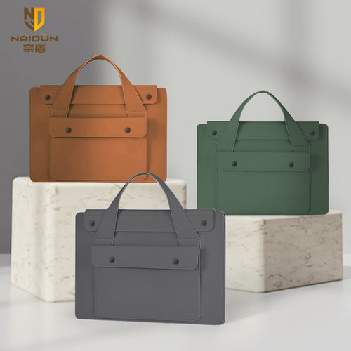 naidun奈盾风琴笔记本电脑包防水适用联想小新14寸轻便大容量苹果macbook16手拎包新款手提包电脑保护内胆包 - 图3