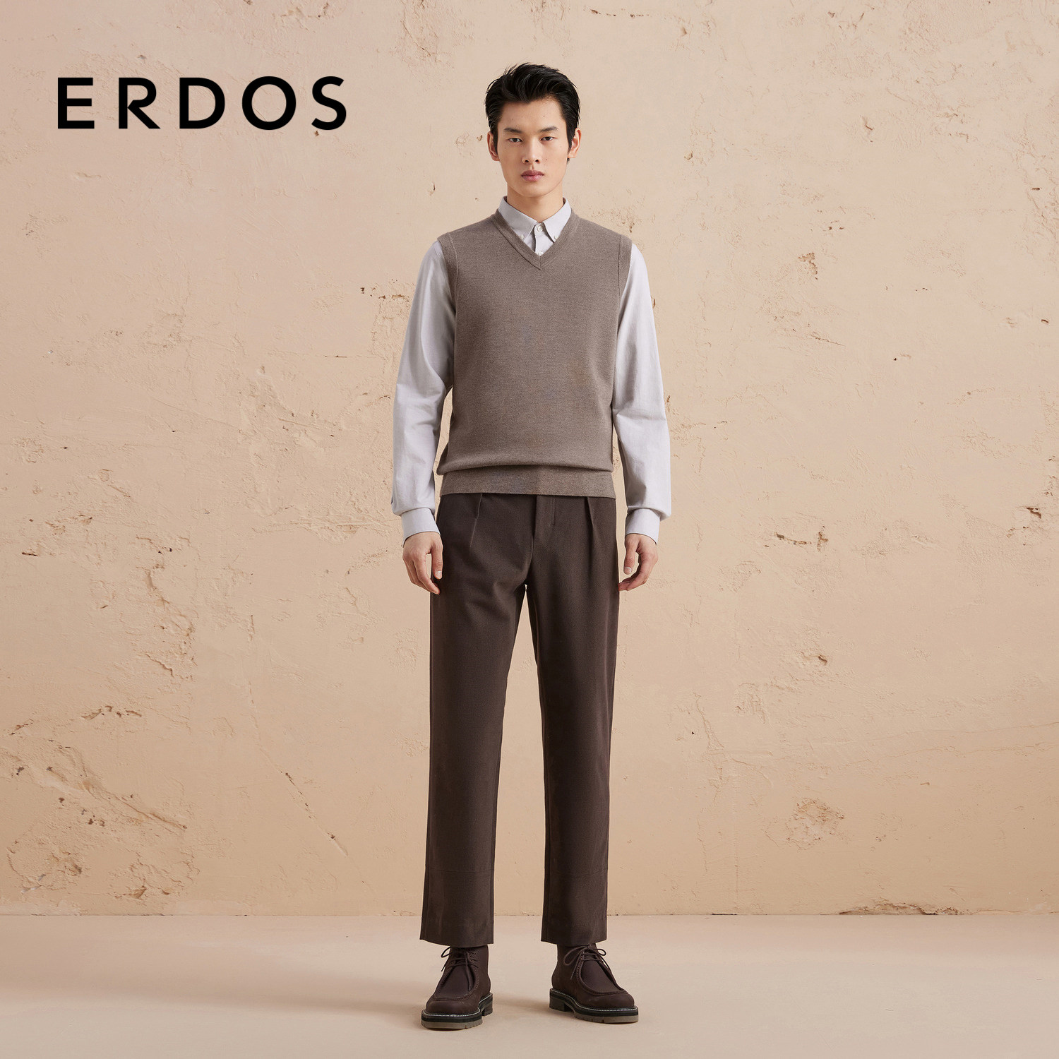 ERDOS 男装羊绒背心秋冬精纺V领双提厚款弹力保暖羊绒衫,淘宝优惠券,粉丝福利购,淘宝优惠卷