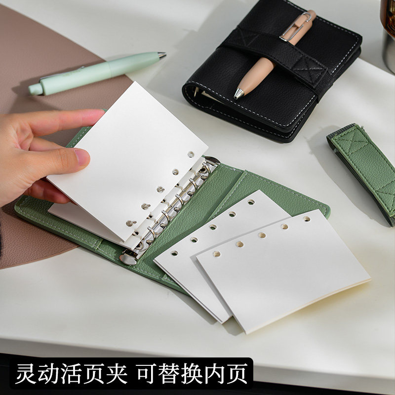 M5活页手账本随身便携迷你高颜值空白网格点阵竖线内页ins风手帐本大学生旅行口袋日记本小巧可拆卸记事本,淘宝优惠券,粉丝福利购,淘宝优惠卷