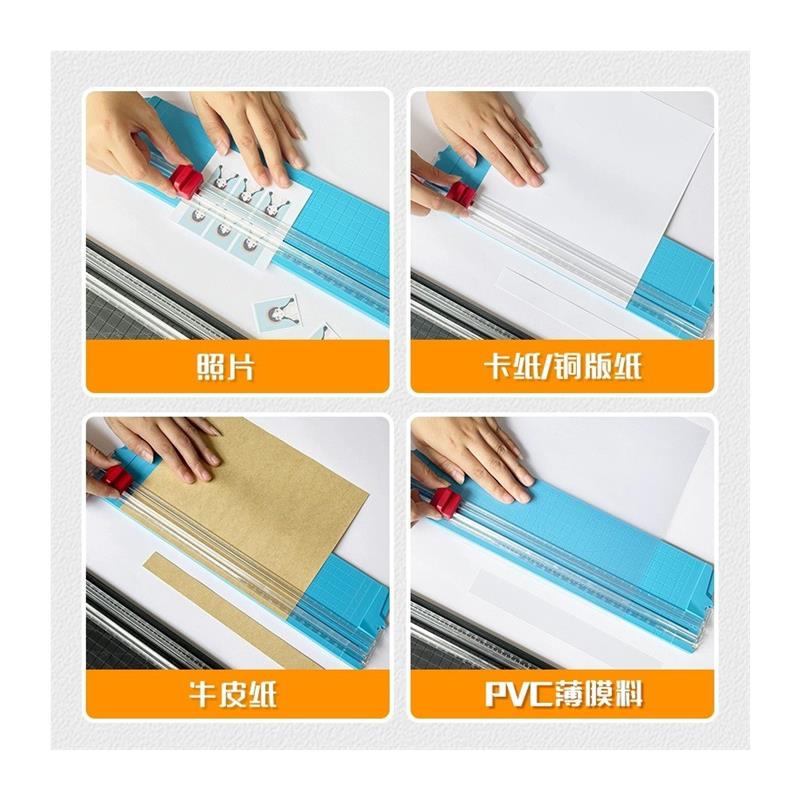 学生迷你裁纸刀简约切纸刀手动裁纸神器 修剪照片卡纸圆角器 - 图3