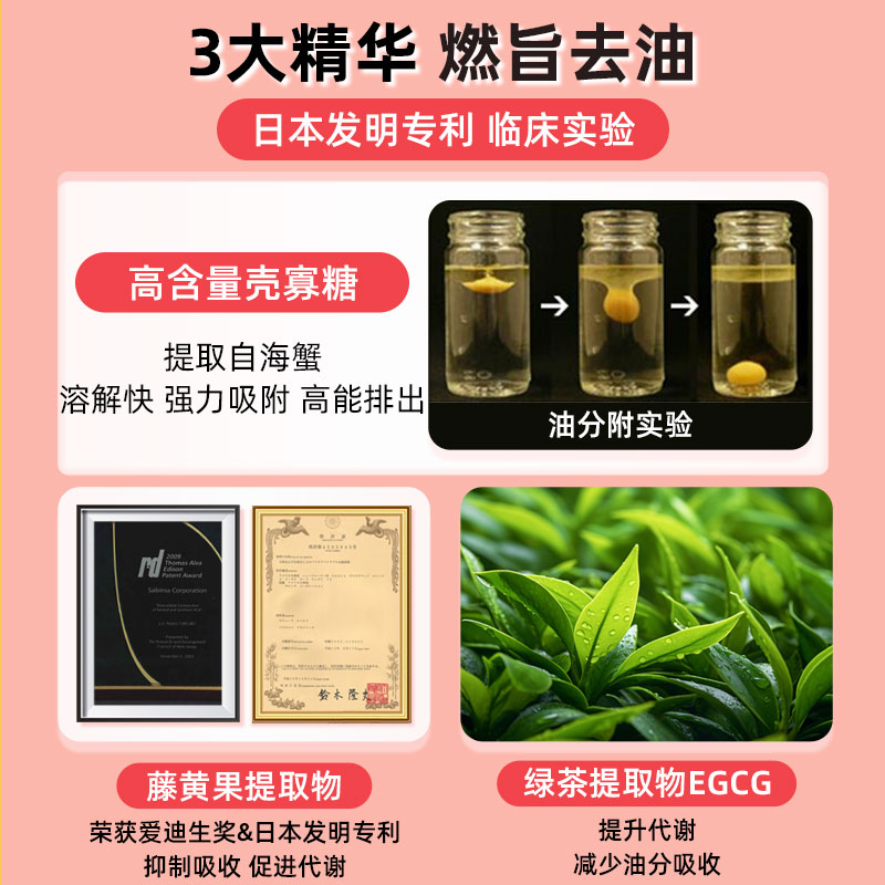 日本SHUUI修意糖油盐热控片白芸豆阻断糖碳水油盐分大餐热量