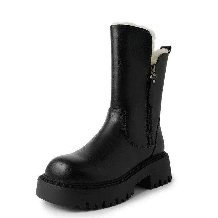 品牌雪地靴女2025款冬季厚底中筒皮毛一体白色加厚雪地棉鞋女,淘宝优惠券,粉丝福利购,淘宝优惠卷