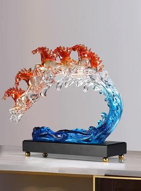 马到成功摆件高级感客厅招财电视柜酒柜装饰品办公室乔迁开业礼物