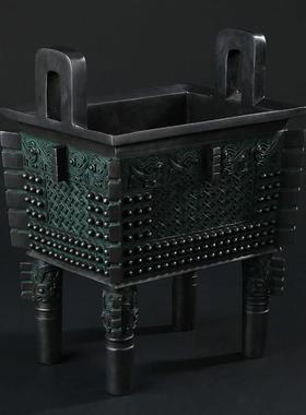 大仕缘 铜工艺品青铜鼎盛招财摆件仿古父戊方鼎开业乔迁礼品