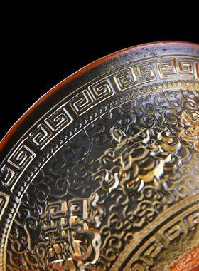 佛前八吉祥水供杯水晶七彩琉璃供水碗供水杯供佛杯小号观音家用