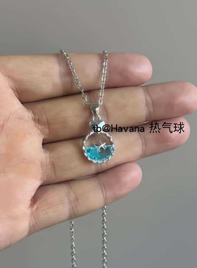 校园风小鲸鱼星辰日月项链