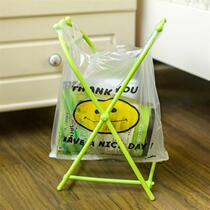 Simple floor garbage hanging rack convenient supporting frame containing frame foldable garbage bag holder handbag holder kitchenette