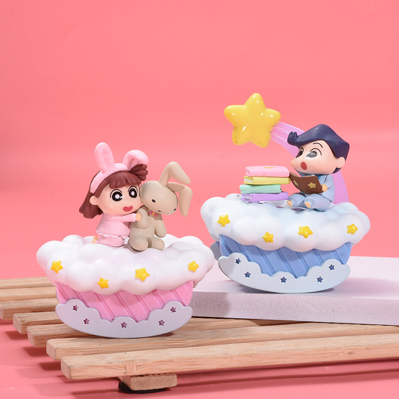 Re-ment晚安蜡笔小新睡衣之夜小新睡眠盒蛋动漫周边车载摆件礼物 - 图2