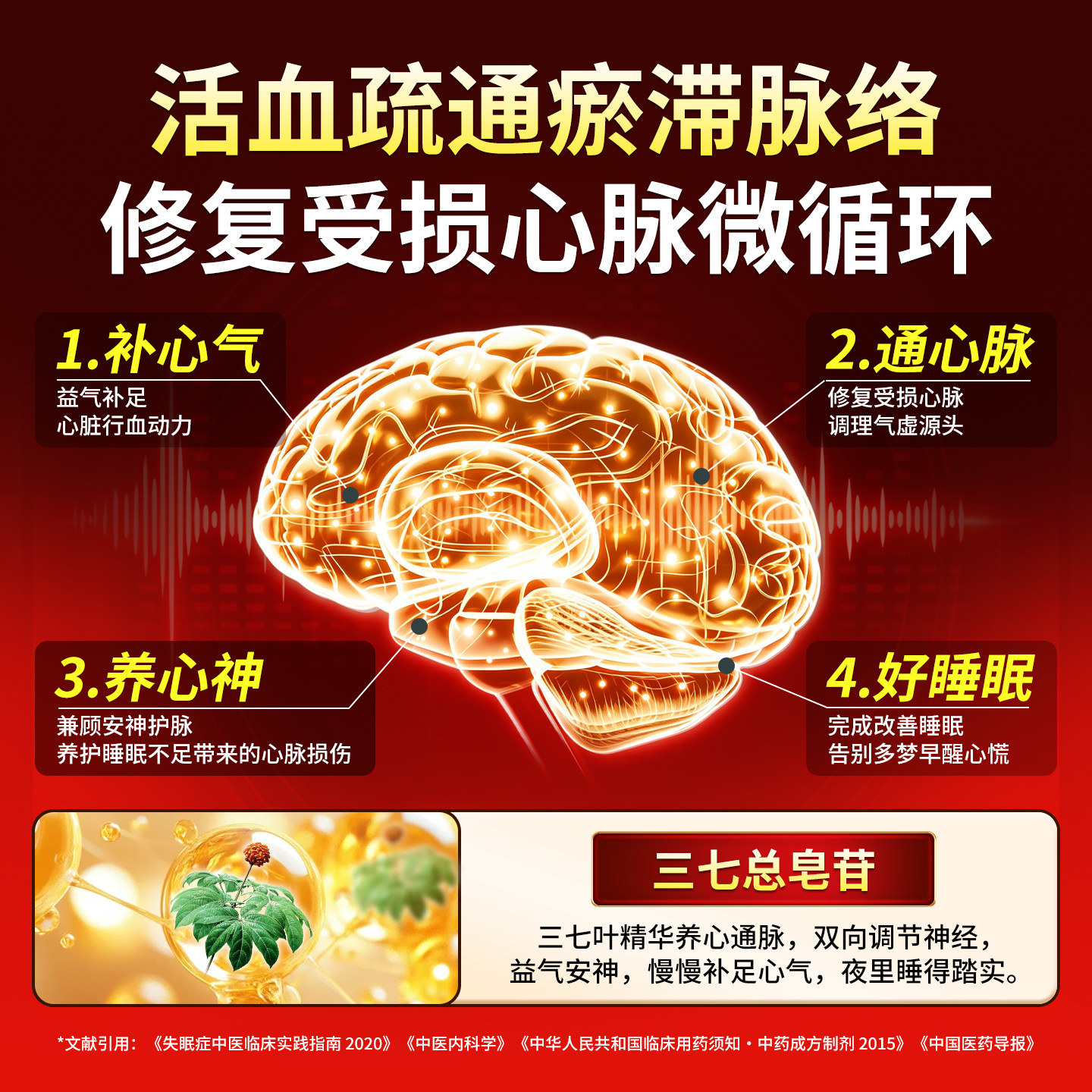 金七七叶神安滴丸治疗失眠多梦快速安眠入睡中药国药专利药安神