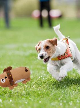 New Plush Dog Toys Squeaky Red Blue Pig Green Frog Puppy Che