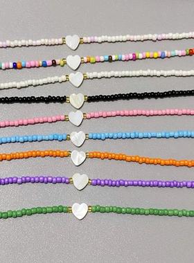 New Nature Shell Love Heart Choker Necklace for Girl Spring