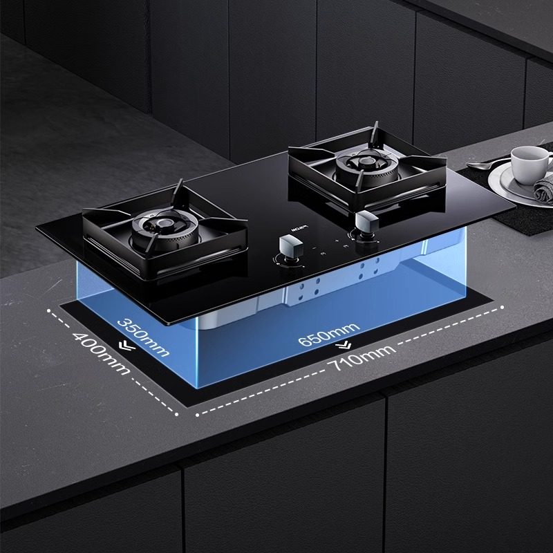 老板名气燃气灶家用双灶煤气灶天然气灶嵌入灶台天然气炉灶A6820B