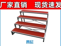 Step steps photo taken photo Desk Three floors School can move Stage Step Stand Folding Large Chorus Chorus