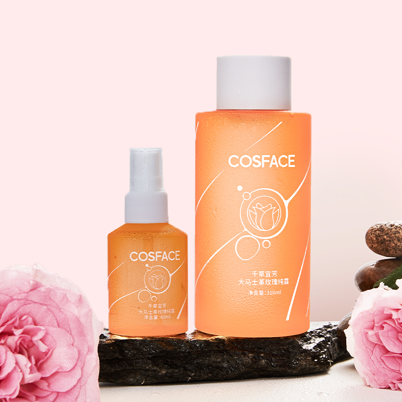 COSFACE大马士革玫瑰纯露保湿快速补水润养爽肤水护肤水310ml