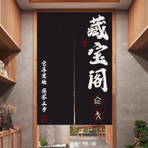仓库门帘隔断帘商用库房遮挡帘布帘杂物间半帘定制logo储物间挂帘 - 图2