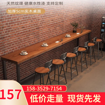 Bar Table Table And Chairs Close By Wall Narrow Table Partition High Foot Domestic Industrial Wind Balcony By Window Coffee Hall Combined Bar