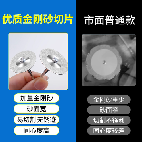金刚砂切割片砂轮片金刚石手电钻小型美缝清缝磨片金属切割神器 - 图0