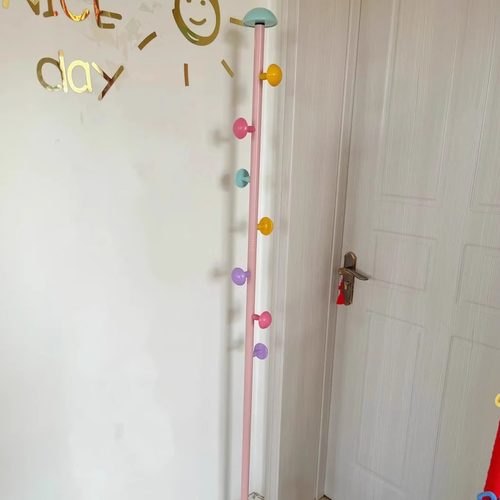 儿童衣架红蘑菇落地式卧室门后挂衣架衣帽架小空间挂包支架女生 - 图1