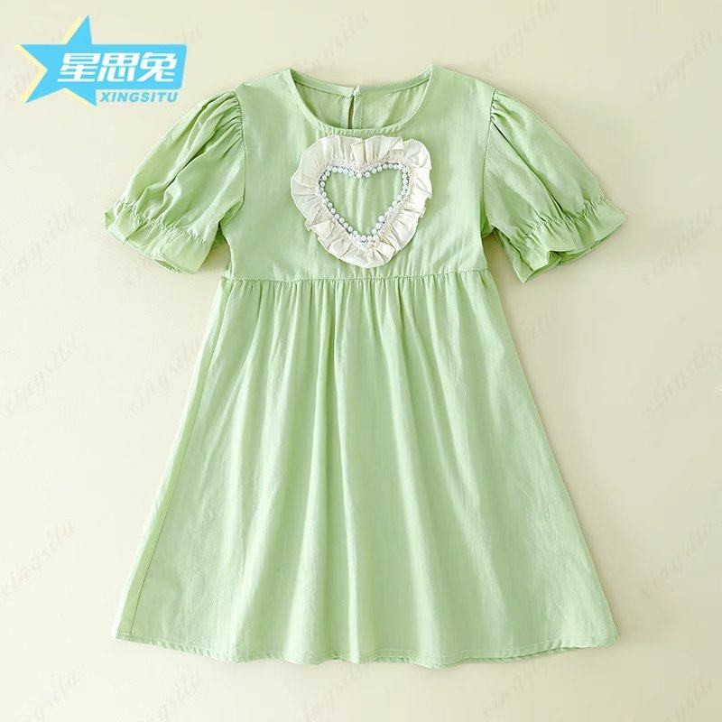 星思兔女童夏装连衣裙纯棉洋气儿童碎花裙薄款小女孩宝宝公主裙子