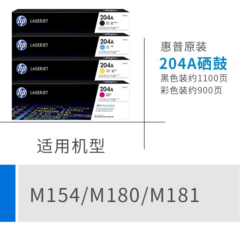 HP惠普204a CF510A硒鼓原装M154A/nw M180n M181fw激光打印机墨盒-图0