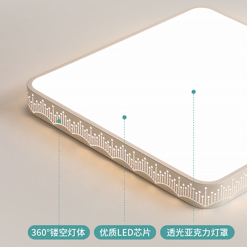 客厅灯简约现代大气2023年新款家用主灯大灯具大全超亮led吸顶灯 - 图3