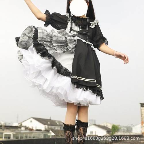 云朵撑Lolita裙撑45CM日常撑35CM无骨软纱洛丽塔衬裙狗短蓬蓬裙 - 图0