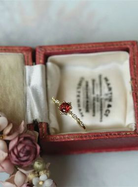 新款高红色锆石日系精美轻奢百搭