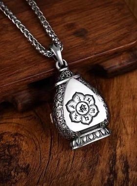 新款复古做旧吊坠金色乌嘎盒十二生肖八大守护神小众设计吊坠